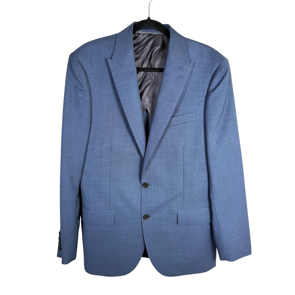 NWT J.Crew Wool‎ Silk Linen Blend Tellegno Suit Jacket / Blazer Blue Size 40R